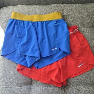2 Pairs of Brooks Chaser 3" Running Shorts XS & Small